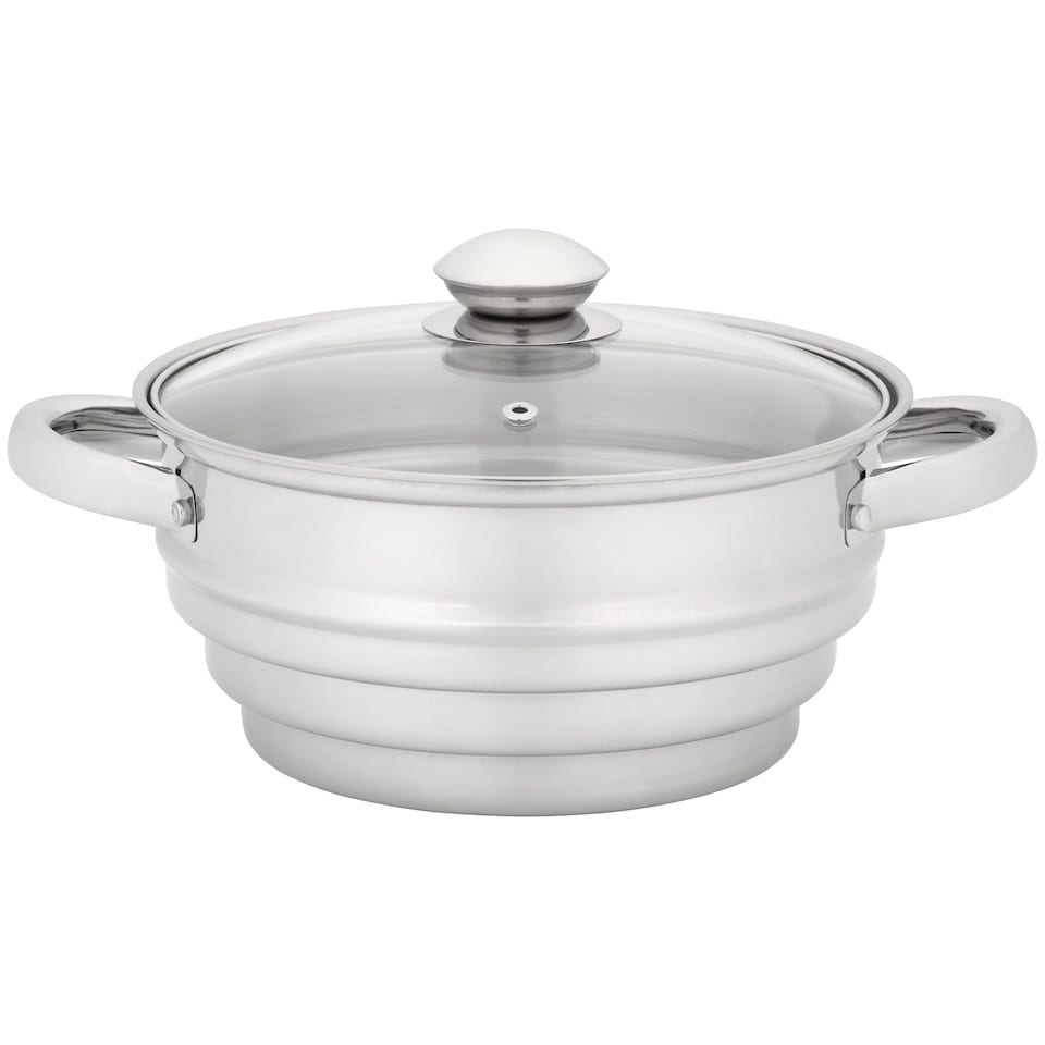 image 1 of Judge Essentials 22cm Stainless Steel Steamer Insert with Lid