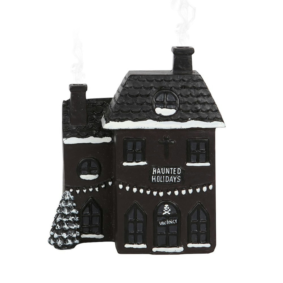 image 1 of Something Different Merry Cryptmas Incense Cone Holder - Black/White - One Size