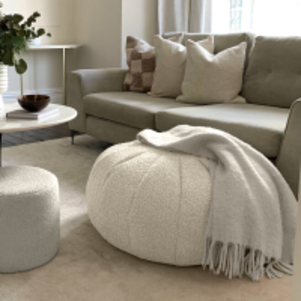 image 1 of rucomfy Indoor Snug Pouffe - Comfortable Bean Bag Footstool
