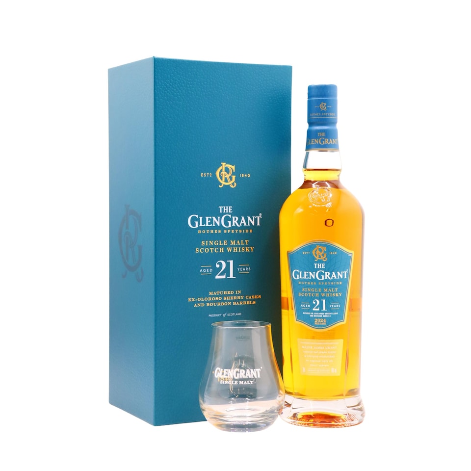 Glen Grant - Speyside Single Malt Scotch 21 year old Whisky (Includes Tasting Glass)