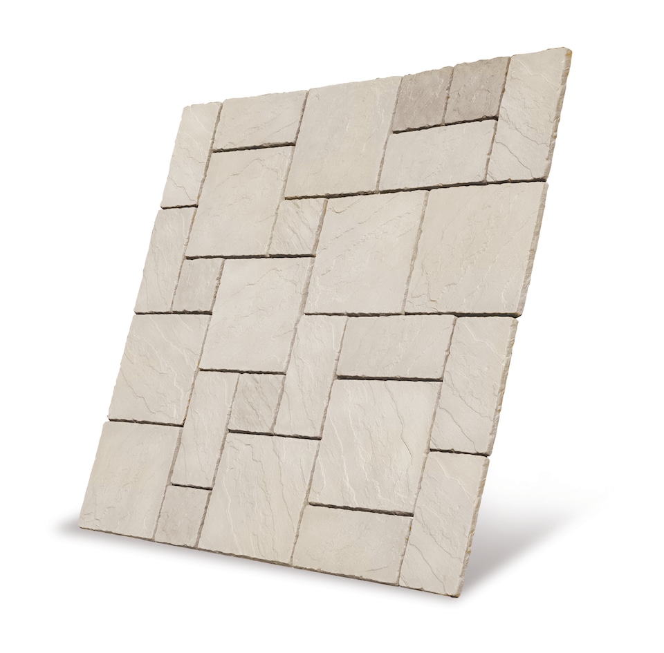 image 1 of Cathedral Paving Kit 5.76m2 Weathered Moss (2400 x 2400mm) - Bowland Stone - Garden Paving Kit