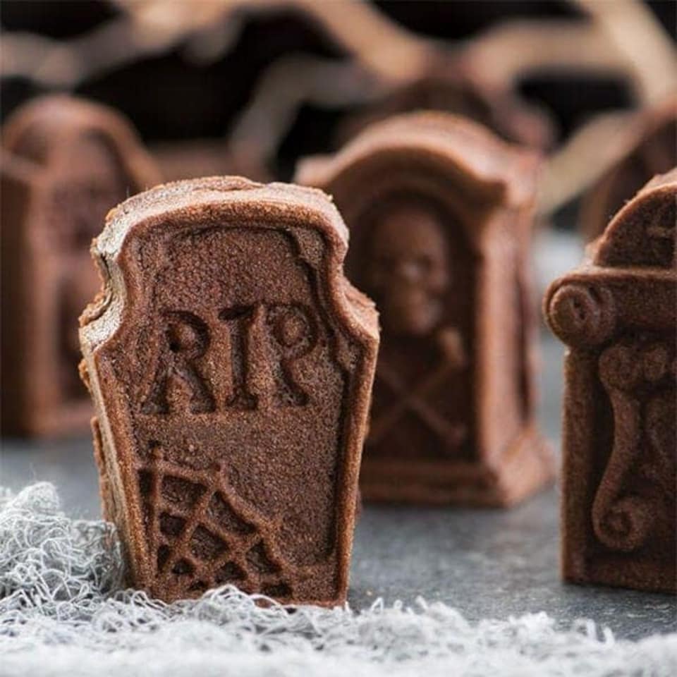 image 1 of Nordic Ware Tombstone Cakelet Pan