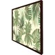 image 1 of Tropical leaves on yellow (Picture Frame) Brown | XS