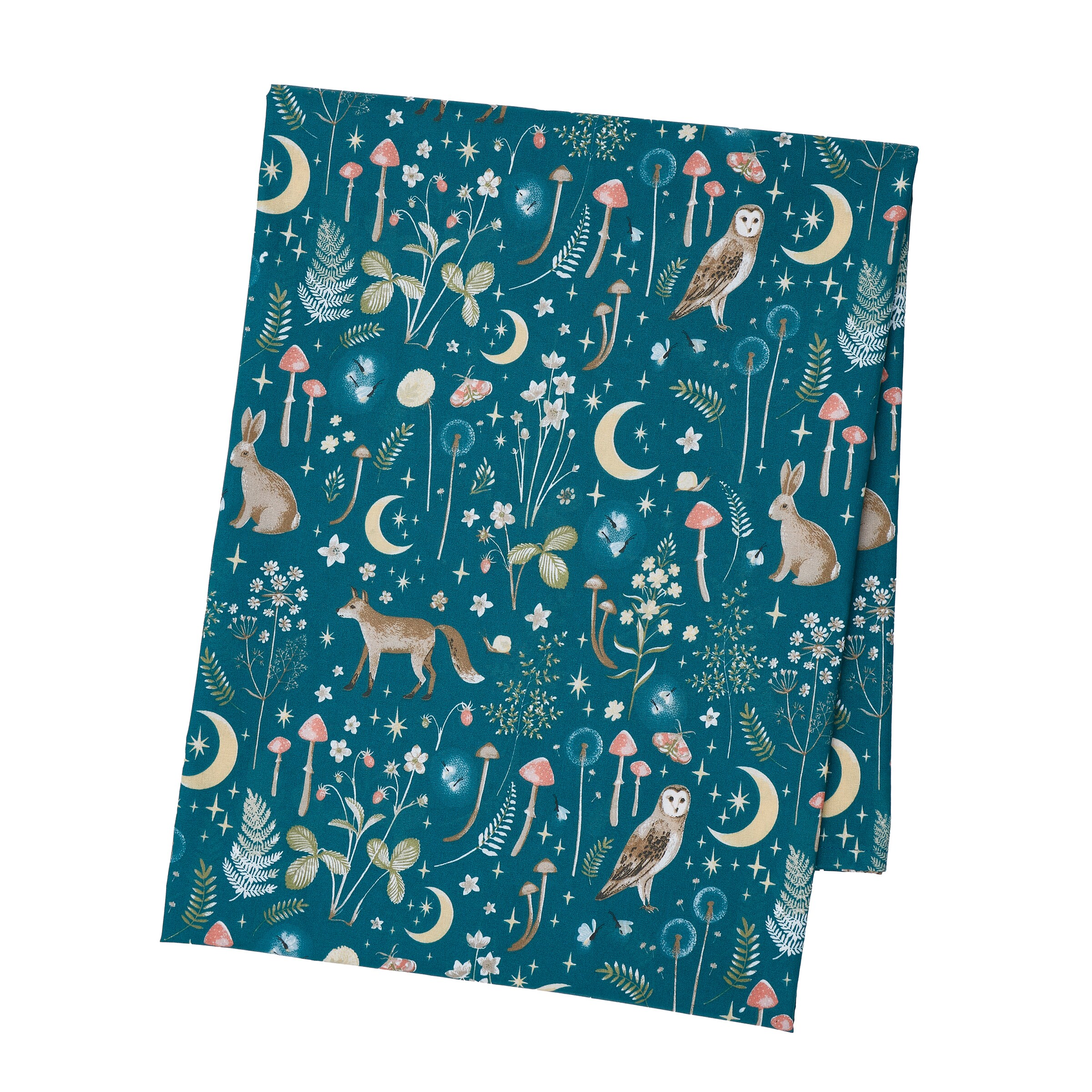 Catherine Lansfield 'Enchanted Twilight Animals' Cotton Table Cloth in Teal | Size: 137 cm x 229 cm