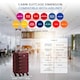 image 3 of Flight Knight Cabin Suitcase 55x35x20cm, Lightweight Carry On Bag - Over 100 Airlines- Ryanair, EasyJet, British Airways - Hand Luggage, ABS Hard Shell TSA Lock Red | Burgundy | Cabin Bag