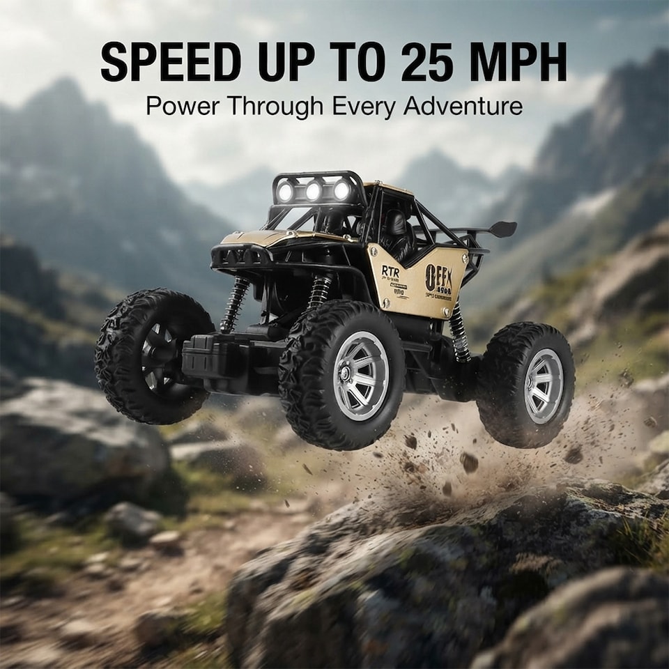 image 1 of Alivio Remote Control Monster Truck, Off-Road RC Climbing Truck for Kids