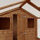 image 3 of 10 x 6 Feet Traditional Apex Greenhouse/Shed Combo - Timber - L304.1 x W201 x H205.9 cm - Brown Brown