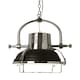 image 3 of Interiors by Premier Industrial Revolution Black Pendant Light, Retro-Style Matte Black & Chrome Finish Lamp, Industrial Lighting