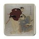 image 3 of 12 Piece Placemat and Coaster Set with Wood Bottom and Designer Artwork