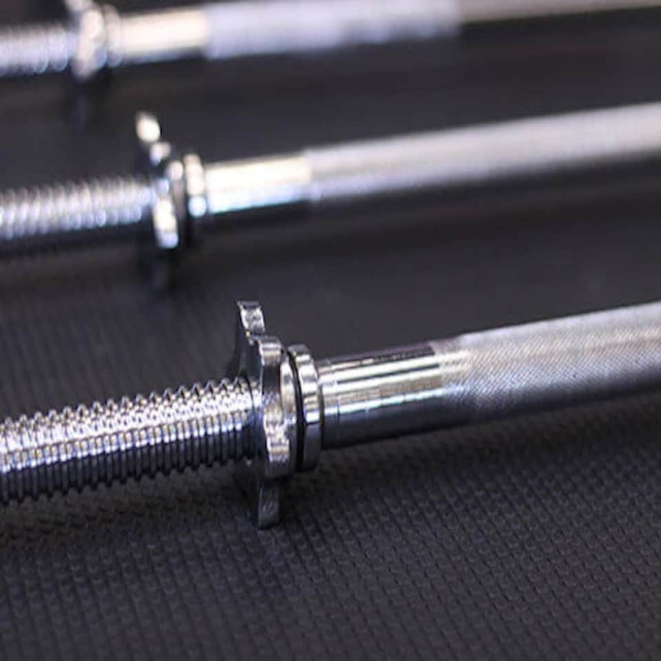 image 1 of York 5ft Standard 1 Inch Barbell, Chrome-Plated Solid Steel, Knurled Grip | Multi