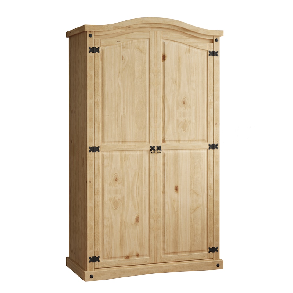 image 1 of Vida Designs Corona 2 Door Wardrobe With Shelf & Clothes Rail, Solid Pine Wood