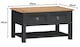 image 4 of Mercers Furniture Corona Charcoal 2 Drawer 1 Shelf Coffee Table Solid Wood Pine Wooden Dark Grey with Mexican Styling