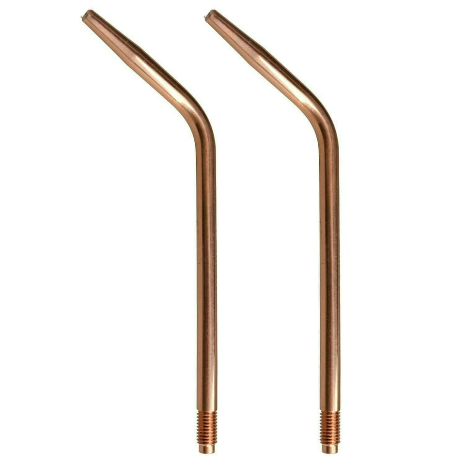 image 1 of Lightweight Swaged Welding Brazing Nozzle No.3 Tip 2.0mm Oxygen Acetylene 2pk