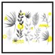 image 2 of Selection of leaves (Picture Frame) Grey | S