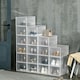 image 2 of HOMCOM 18PCS Stackable Clear Plastic Shoe Storage Box for UK/EU Size 8.5/43