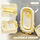 image 4 of AIYAPLAY Foldable Baby Bath Tub Set with Bath Cushion, Wash Basin, Yellow