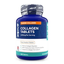 Marine Collagen 1200mg with Hyaluronic Acid, Vitamin C & Zinc, 60 Tablets, 1-Month Supply, Supports Hair, Skin & Nails