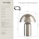 image 6 of Table Lamp Kade - retro design, 3 brightness levels, battery-powered | Silver | nickel matt | 25 x 25 x 34 cm | 1