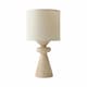 image 1 of ValueLights Cady Stone Effect Natural Table Lamp with Drum Shade