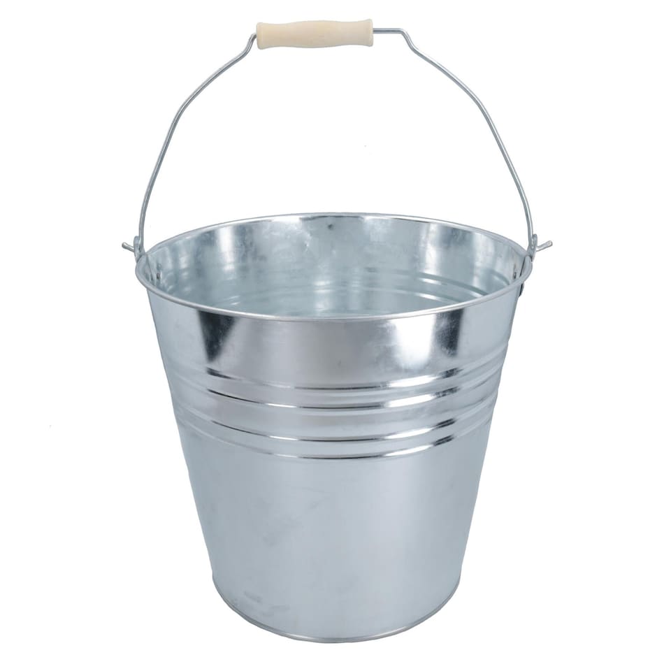 image 1 of 10L Galvanised Steel Metal Bucket Pail Water Coal Fire Greenhouse Garden Plants 2pc