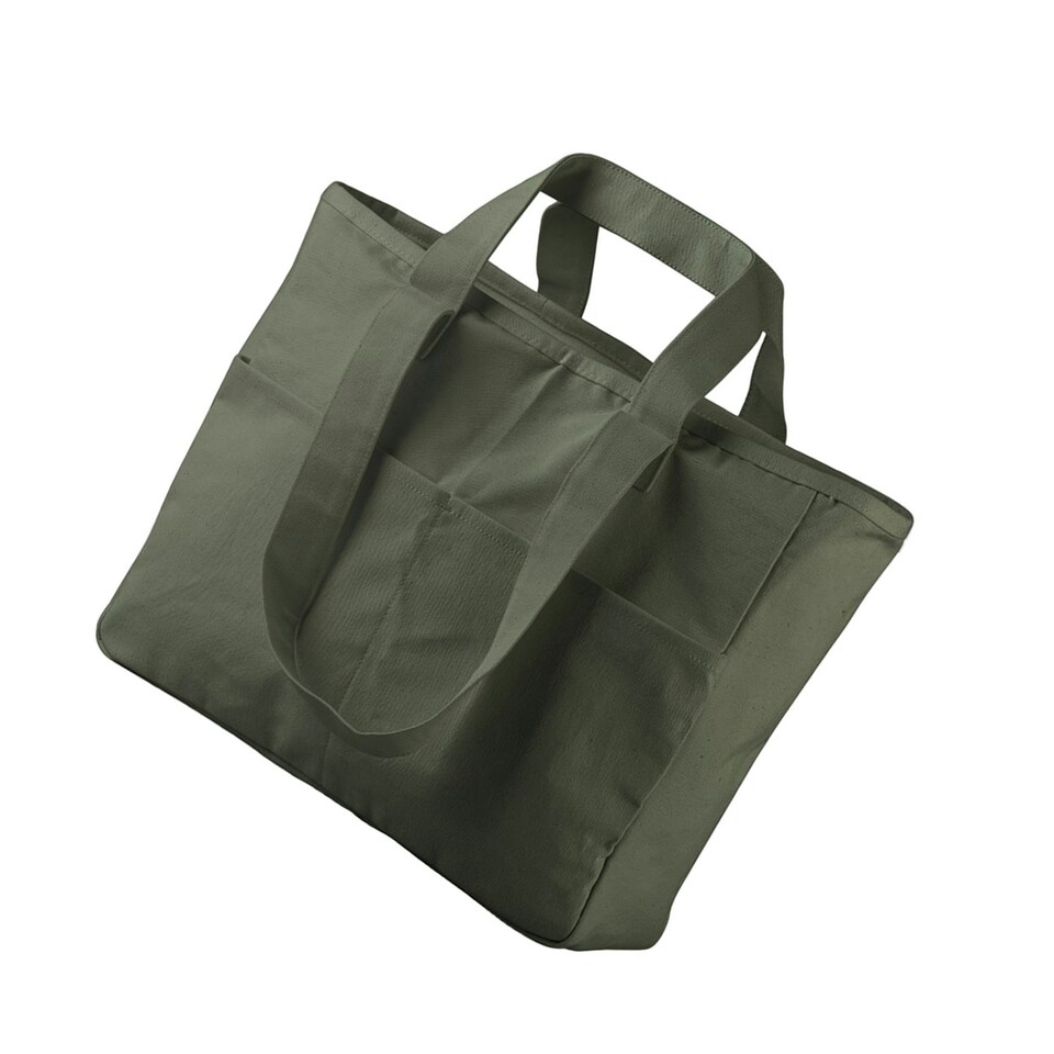 image 1 of Westford Mill Cargo Double Handle Tote Bag - Olive Green - One Size