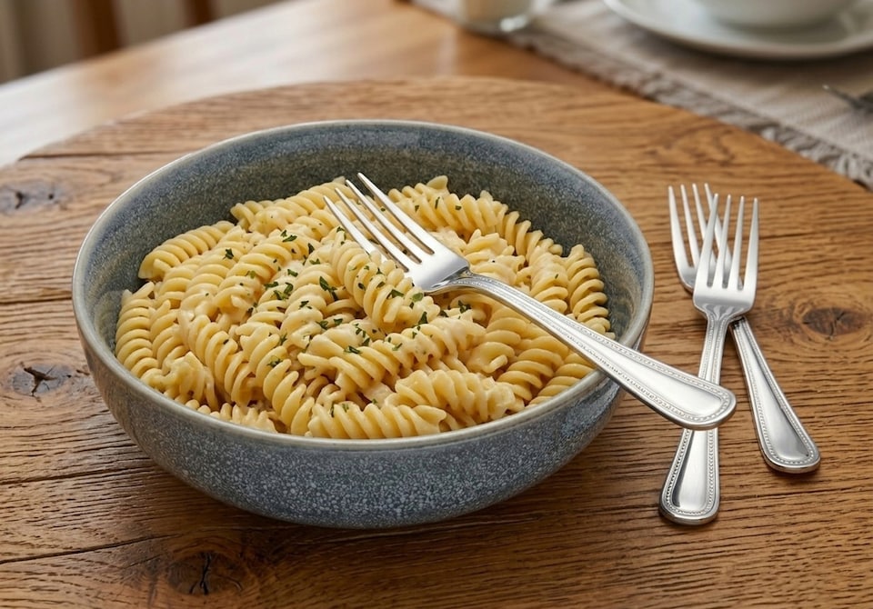 image 1 of Reactive Ash Blue Glaze Dinnerware Pasta Bowl 4pc Set 20cm