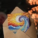 image 3 of Bon Voyage Sun Colourful Seascape Wave Folk Art Farewell Card
