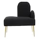image 1 of Interiors by Premier Black Left Arm Chaise Lounge, Modern Luxury Black and Gold Chaise Lounge, Contemporary Chaise Lounge Sofa