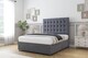 image 3 of Sloomy Alabama Steel Plush Divan Bed Base 2 Drawers Same Side With 26 Inch Strutted Headboard | Grey | Steel | Small Double | 1