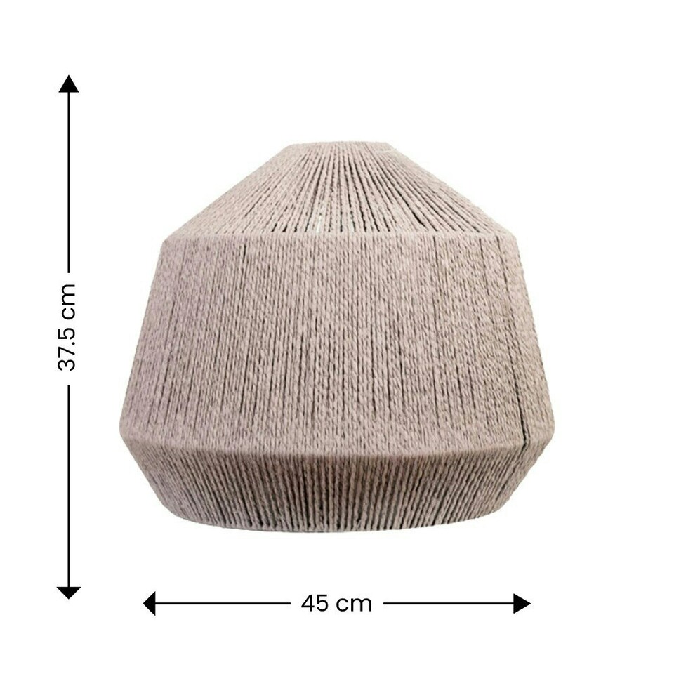 image 1 of ValueLights Riad Fabric Natural Grey Tapered Ceiling Pendant Shade