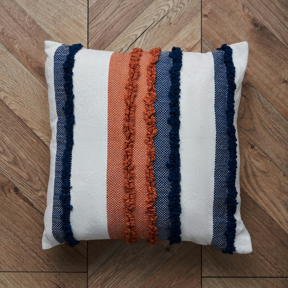 image 1 of BHS Global Blend Tufted Cushion, Multicoloured