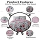 image 3 of VELVETIO 3D Digital Poppy Duvet Cover Set Reversible Floral Single Size Beddings Pink