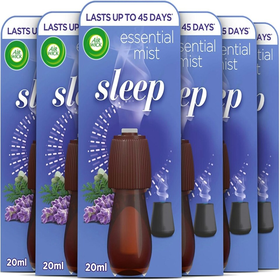 image 1 of Air Wick Essential Mist Refills, Sleep, Pack 6 x 20ml, Natural Essential Oils, Last up to 270 Days, Air freshener