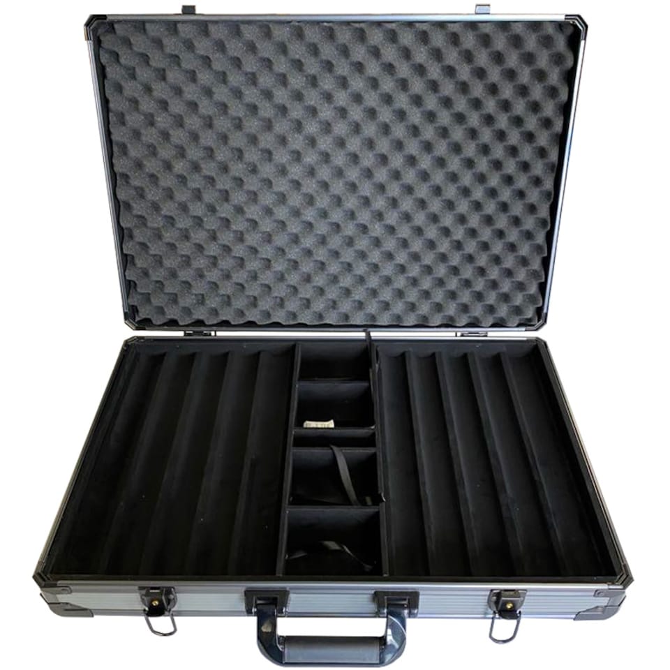 image 1 of Empty Heavy Duty Aluminium Poker Chip Case - Holds up to 1000 Pieces