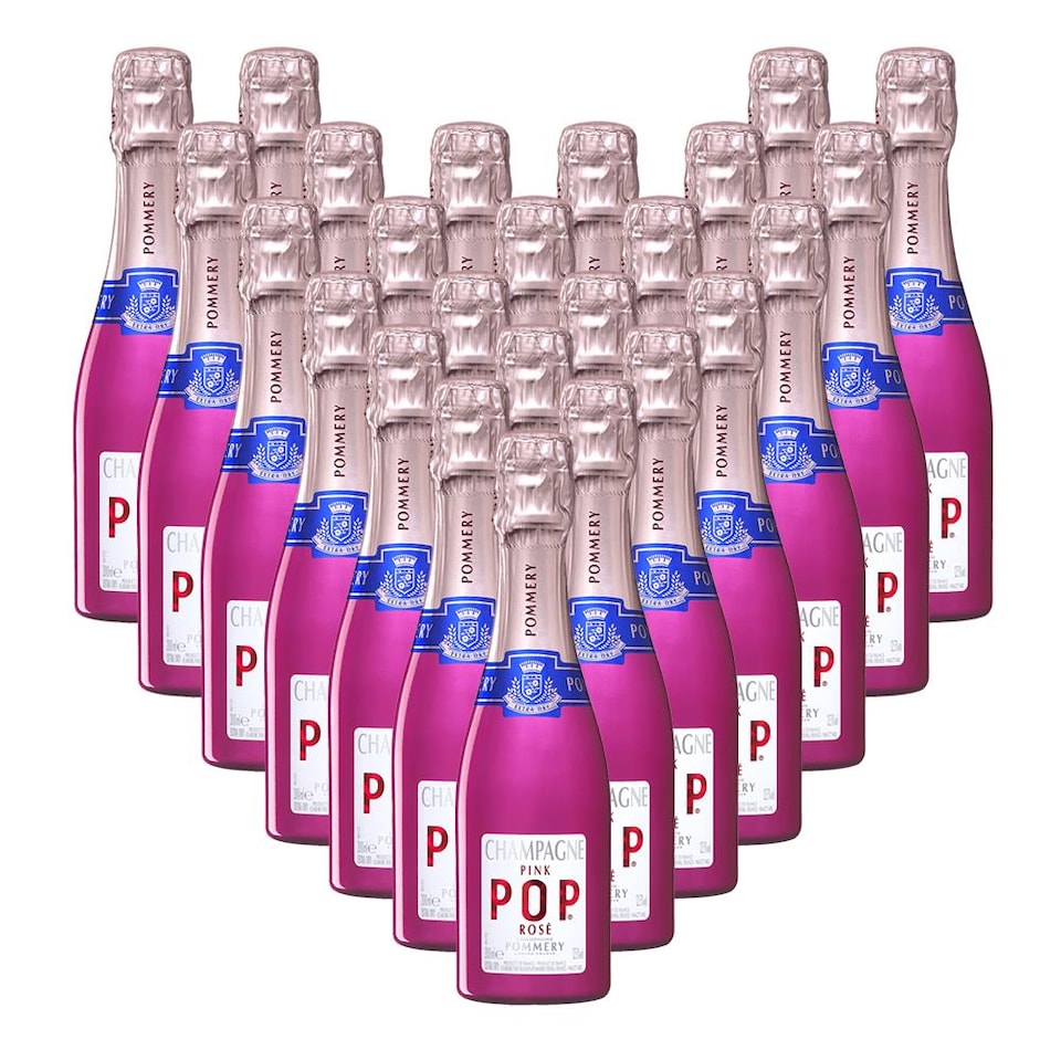 Case of 24 Mini Pommery Pink POP Rose 20cl