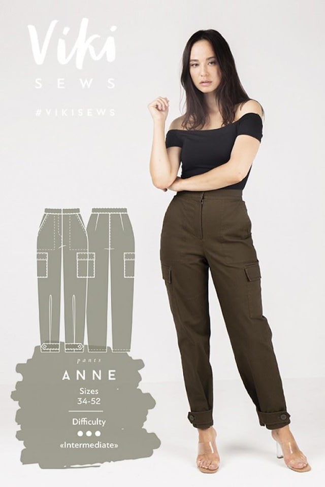 image 1 of Vikisews Anne Trousers Paper Sewing Pattern – Women’s Trousers, UK Sizes Uk 4–22, Intermediate