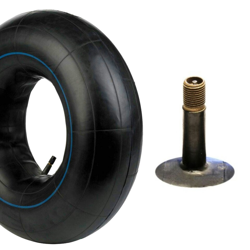 image 1 of SPARES2GO Tyre 3.50-8 Wheelbarrow Scooter Trolley Trailer Cart Pneumatic Innertubes x 2