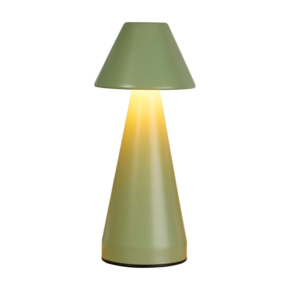 image 1 of RECHARGEABLE SAGE CONE TABLE LAMP | Green
