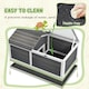 image 10 of PawHut Wooden Tortoise House, Small Pet Reptile with Hide Shelter Den and Run