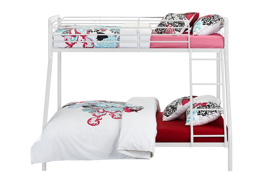 image 1 of Bunk Bed Metal White, Single/Double