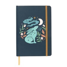 Something Different Midnight Hare A5 Notebook - Blue/White - One Size