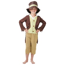Bristol Novelty Childrens/Kids Pickpocket Victorian Costume Set - Brown/Green - 5-6 Years 5-6 years