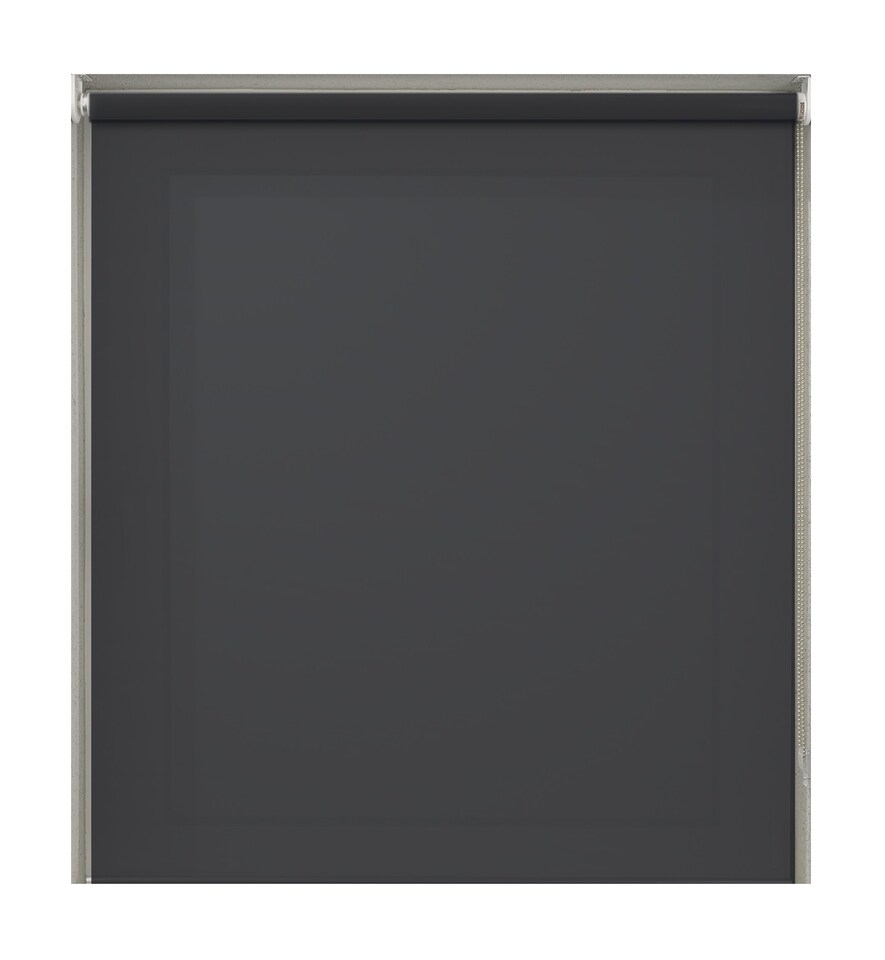 image 1 of 160cm Black Plain Straight Edge Daylight Roller Blind | Black | Black