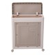 image 3 of Living and Home Plastic Folding Storage Box with Flip-top Lid and Wheels, M | Cream | 70L