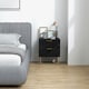 image 8 of HOMCOM Bedside Table Bedside Cabinet with 2 Drawers for Bedroom Black