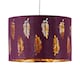 image 2 of Set of 2 Fern - Burgundy Cut Out 30cm Pendant Lightshades | Red | Gold | Large | 2
