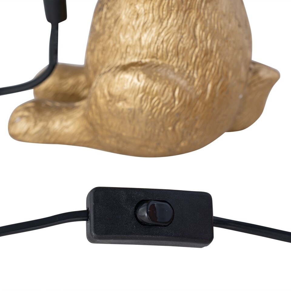image 1 of Hop Hop - Gold Bunny Rabbit Table Lamp | Gold | Medium | 1