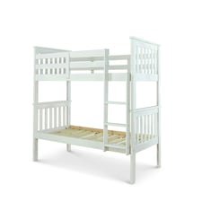 Carra White Bunk Bed And Noah Memory Foam Mattresses