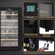 image 4 of HOMCOM 24 Bottle Wine Fridge, 65 Litre Capacity, 43cm Freestanding Wine Cooler Fridge with Glass Door, LED Light, Digital Touch Screen, Temperature Control, Black