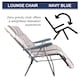 image 4 of Groundlevel Garden Lounge Recliner Chair with Striped Cushion | Cream | Natural
